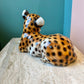 Vintage Porcelain Italian Cheetah Cub Statue