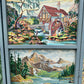 Vintage 1950's Original Paint by Numbers Screen/Room Divider