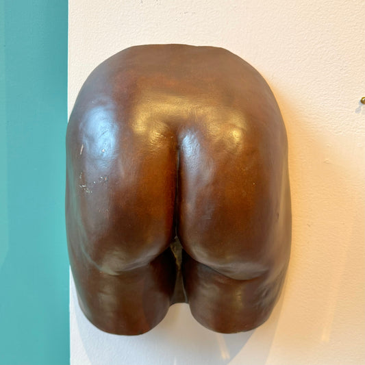 Vintage "Butt We're Just Friends" Wall Mounted Butt Sculpture - Signed