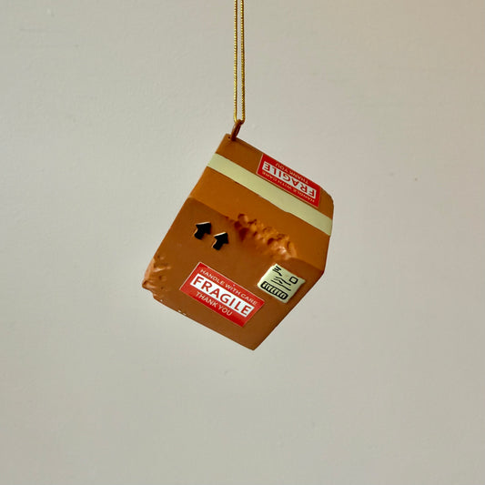 Damaged Package Brown Box Ornament