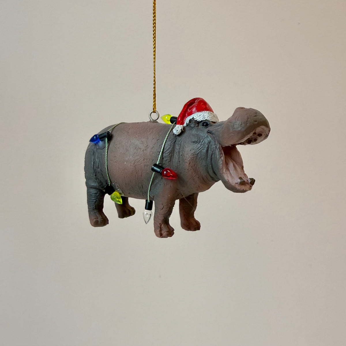 Ho Ho Hippo Wrapped in Lights
