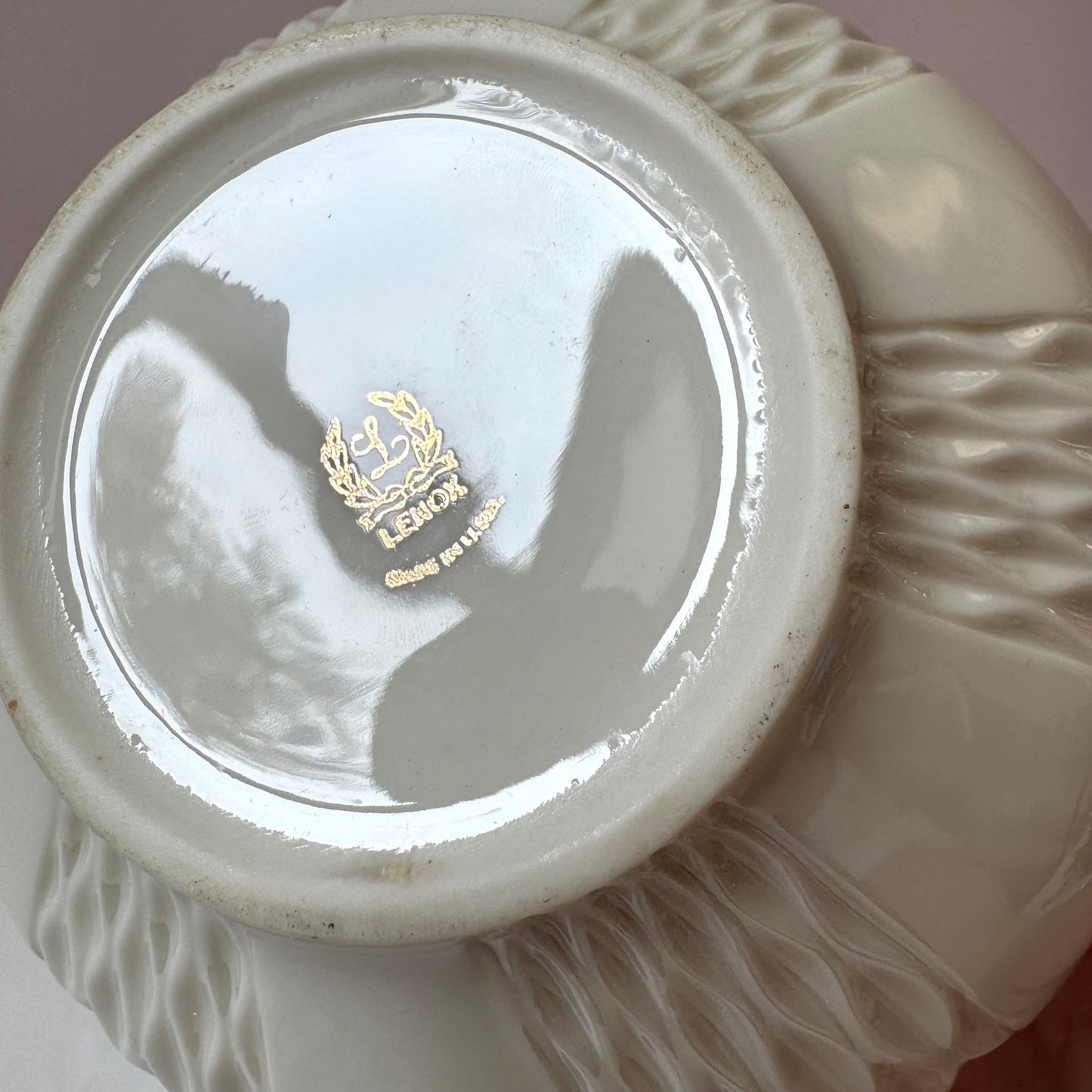 Vintage Porcelain Lidded "Harlequin" Candy Dish by Lenox