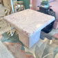 Vintage Square Pink Marble Resin Side Table