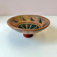 Vintage Handcrafted Ecuadorian Mucawa Pedestal Base Clay Bowl