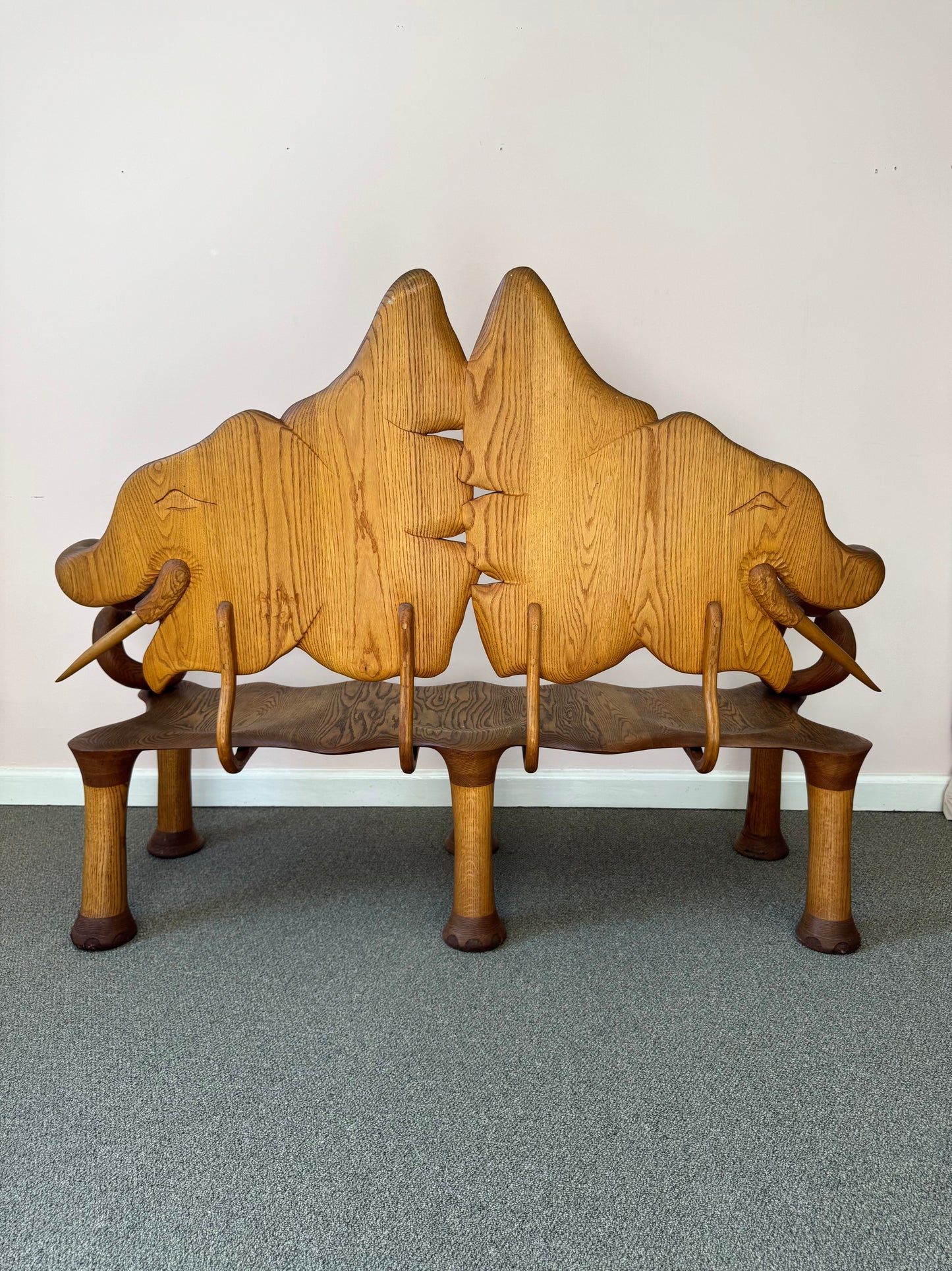 1981 Andrew Willner Elephant Bench/Signed and dated