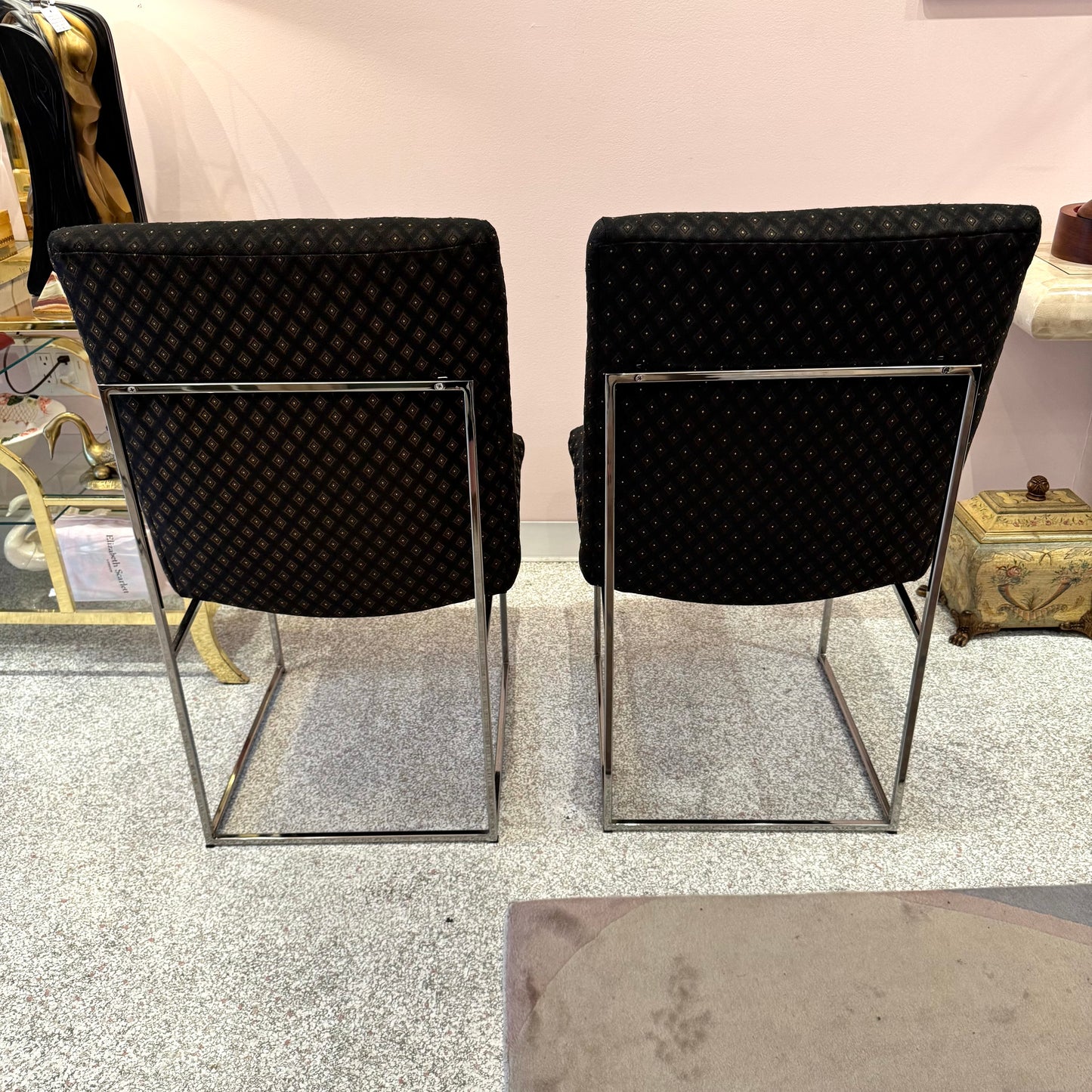 Pair of Vintage Dining Chairs by Milo Baughman for Thayer Coggin