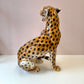 Vintage Large Italian Ceramic Cheetah Statue