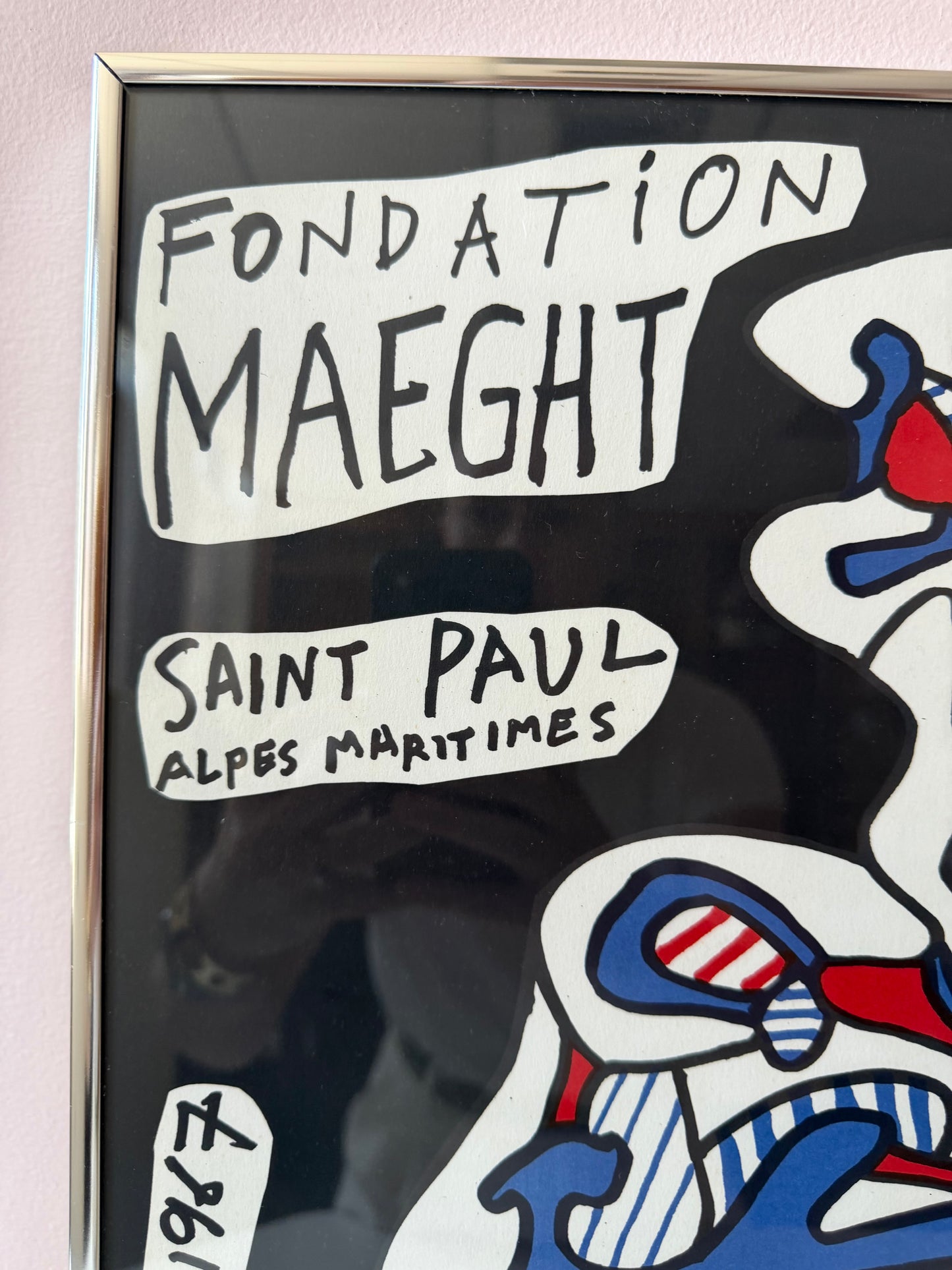 Original 1967 Framed Vintage Jean Dubuffet Exhibition Poster/Lithograph