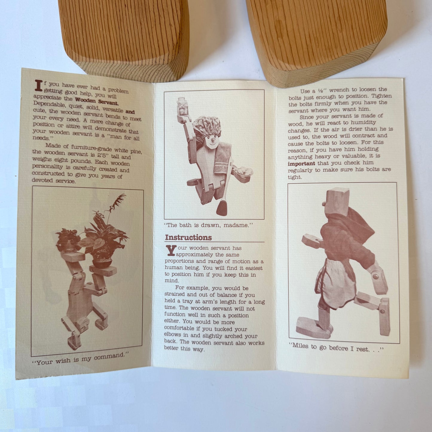 Vintage Articulating Wooden Man Statue