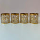 Vintage Set of 4 Imperial Glass Company Tumbler Glasses in the Gold Shoji Pattern