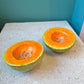 Pair of Vintage Paper Mache Cantalope Halves