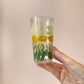 Vintage Set of 4 Mid-Century Flower Glasses