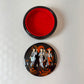 Vintage Asian Lacquer Box with Mother of Pearl Figural Inlay (as is)
