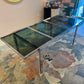 1980's Italian Extendable Chrome and Smoked Glass Dining Table