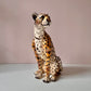 Vintage Large Italian Porcelain Cheetah Statue