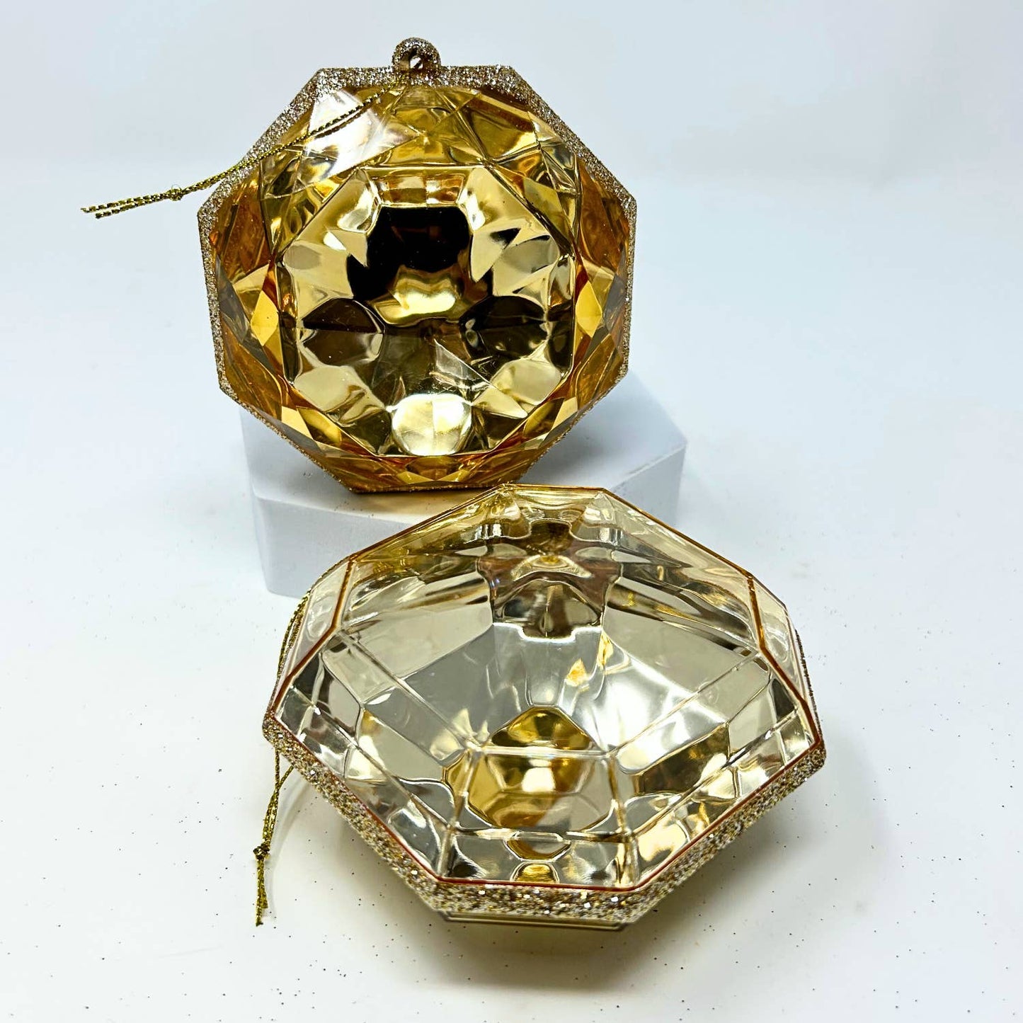 Yellow Acrylic Gem Ornament
