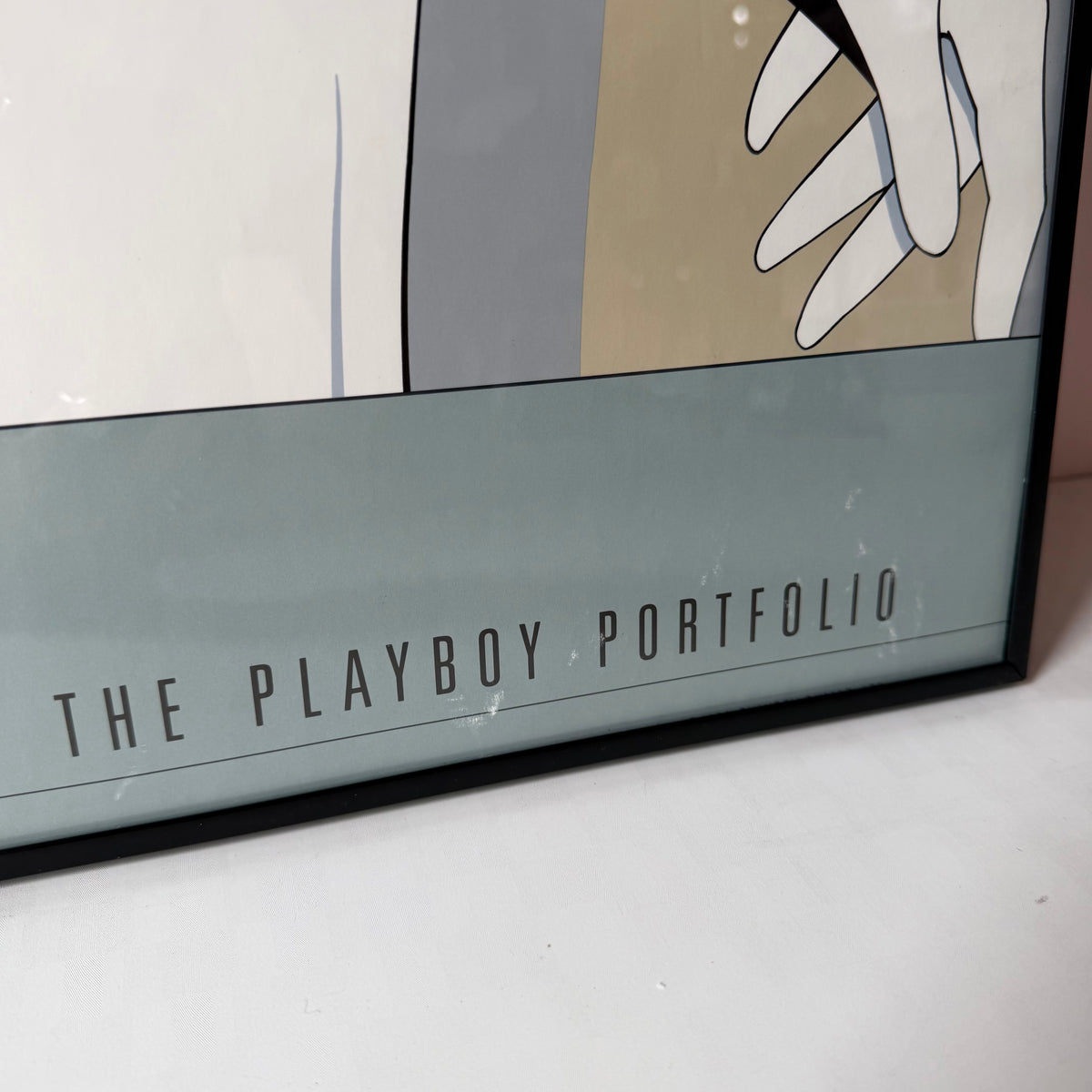 Vintage Framed "The Playboy Portfolio" Serigraph Print by Patrick Nagel