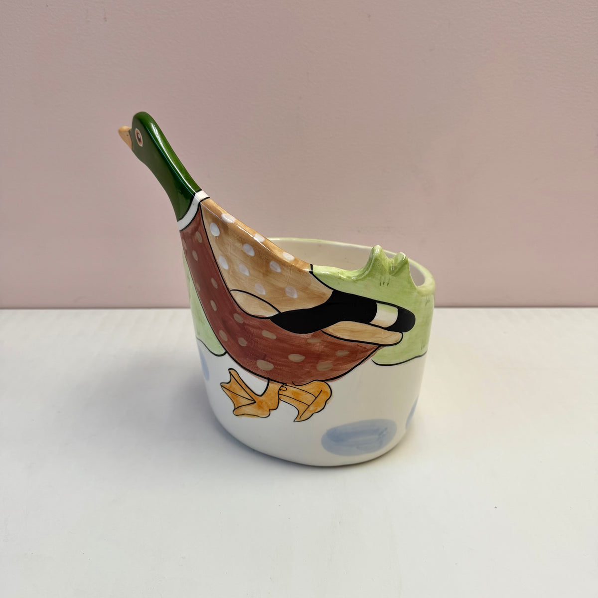 Vintage Hand Painted Duck Bowl/Planter by Sigma