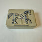 Vintage Folk Art Stoneware Horse Box