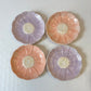 Vintage 8 Piece Set of Flower Cups and Saucers by Roscher & Co.
