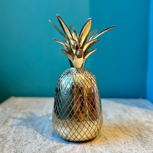 Vintage Brass Pineapple Box 7”