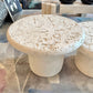 Set of 3 Vintage Faux Travertine Nesting Mushroom Tables