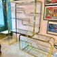 1980's DIA Brass and Glass Sliding Etagere