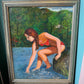 Vintage Original Framed “Bather” Artwork