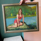 Vintage Original Framed “Bather by the River” Artwork