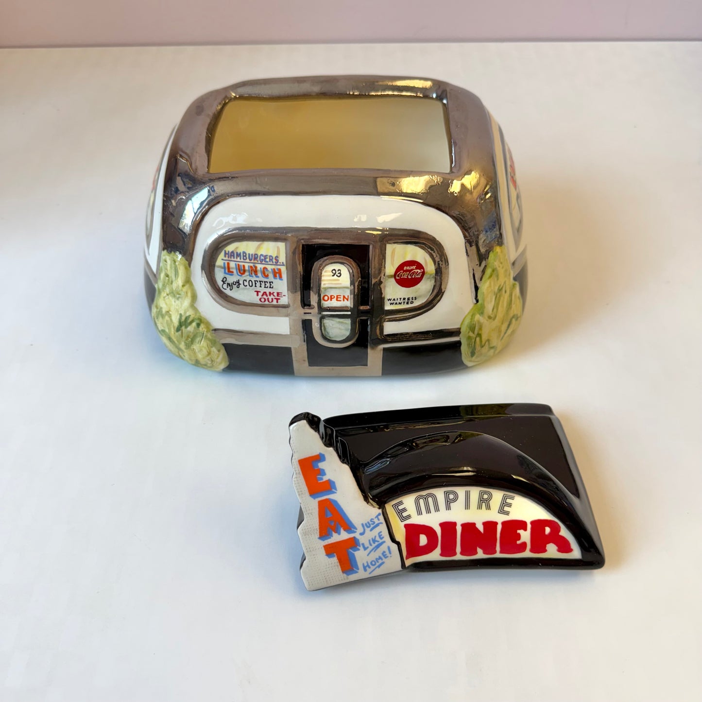 Vintage 1993 Limited Edition Signed Henry Cavanagh "Empire Diner" Cookie Jar
