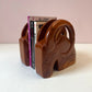 Vintage Mid-Century Pair of Solid Wood Ram Head Bookends
