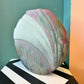 Vintage Hand Painted Art Deco Revival Frosted Glass Vase