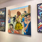 Vintage 1991 Original Artwork Titled "The Tickets Will Sell Like Hotcakes" by Juan Cardozo