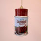 Jellied Cranberry Sauce Can Glass Ornament