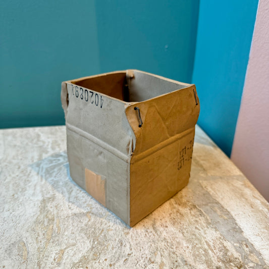 Vintage Michel Harvey Small Corrugated Ceramic Box Vessel