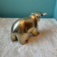 Vintage Brass Bear with Fish in Mouth Figurine