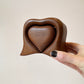 Vintage Handcrafted Redwood Heart Box