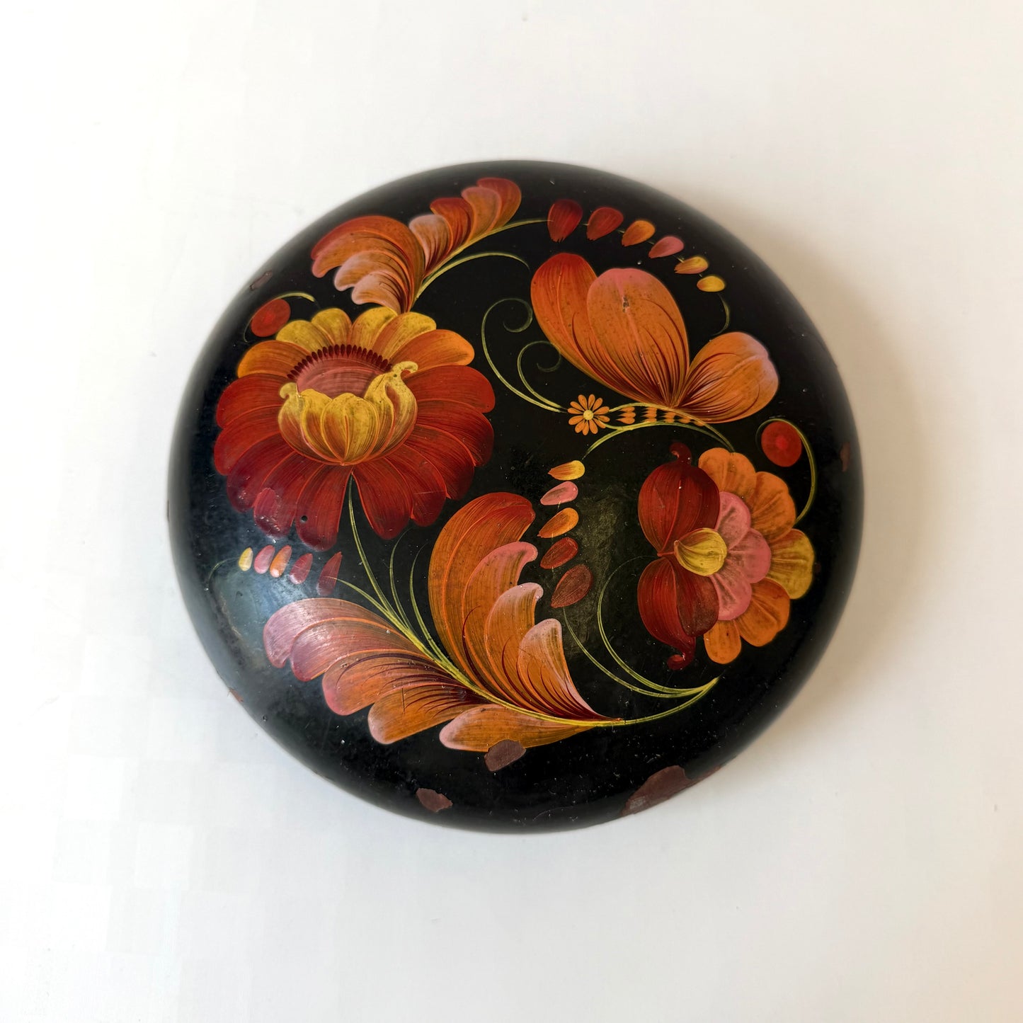 Vintage Hand Painted Floral Trinket Box