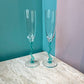 Pair of Vintage Zig Zag Stem Champagne Flutes