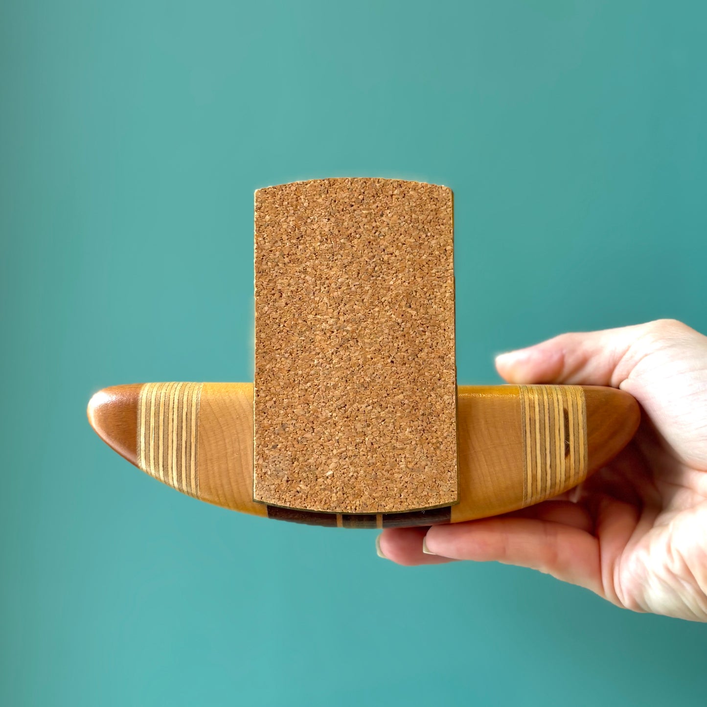 Mid Century Pair of Wood Block Bookends