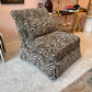 Vintage Velvet Tiger Slipper Chair