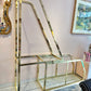Vintage Asymmetrical Brass and Glass Etagere by DIA