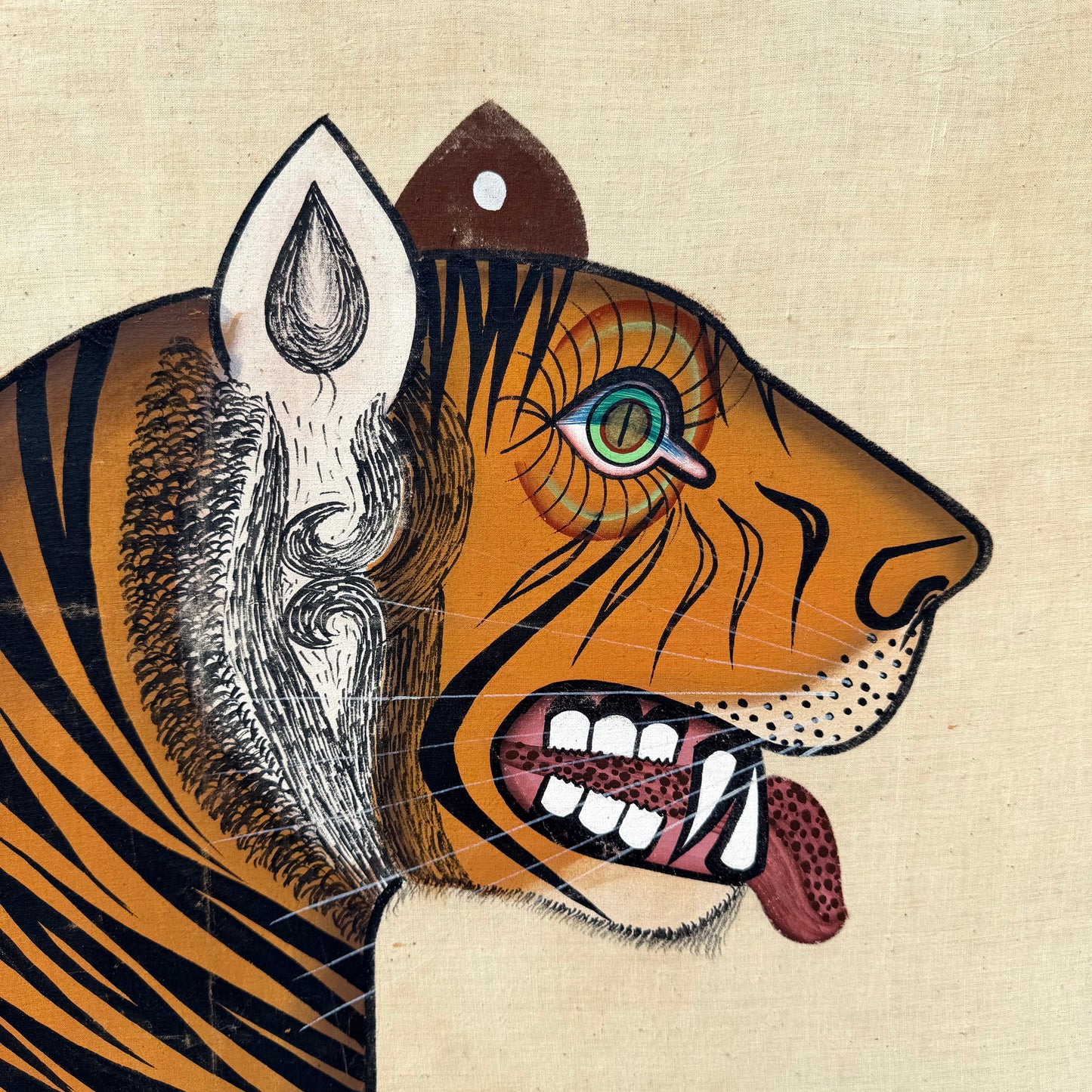 Vintage Large Jaime Parlade Style Bengal Tiger Painting