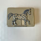 Vintage Folk Art Stoneware Horse Box