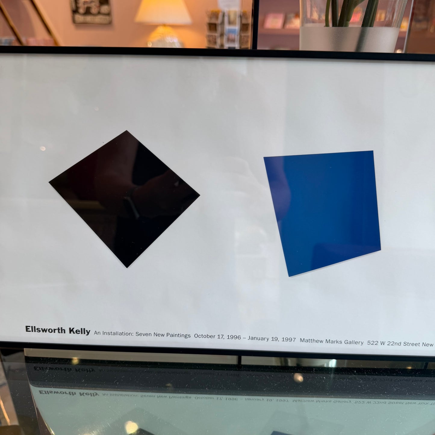 Vintage Ellsworth Kelly Framed Exhibition Poster