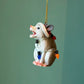 Screaming Opossum Wrapped in Lights Ornament