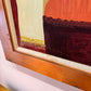 Vintage Signed Original Cubist Oil Painting by Vargas