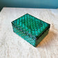 Vintage Art Deco Malachite Glass Trinket Box