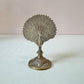 Vintage Small Brass Peacock Figurine