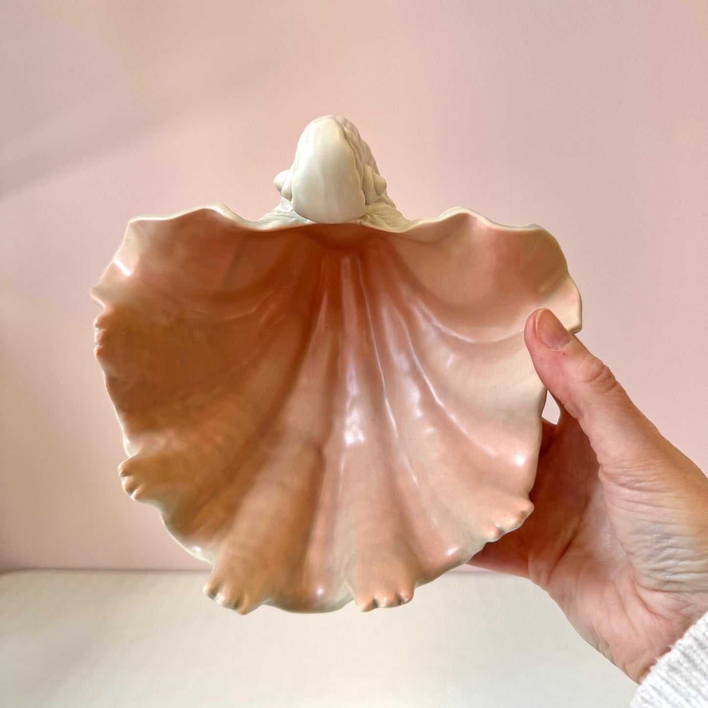Vintage Fitz and Floyd Ceramic Footed Shell Dish